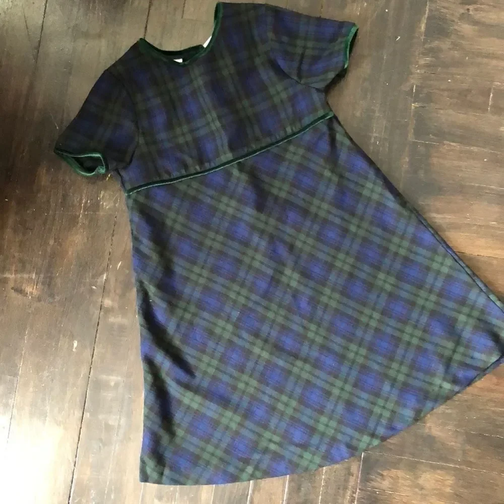 LITTLE BITTY tartan holiday dress